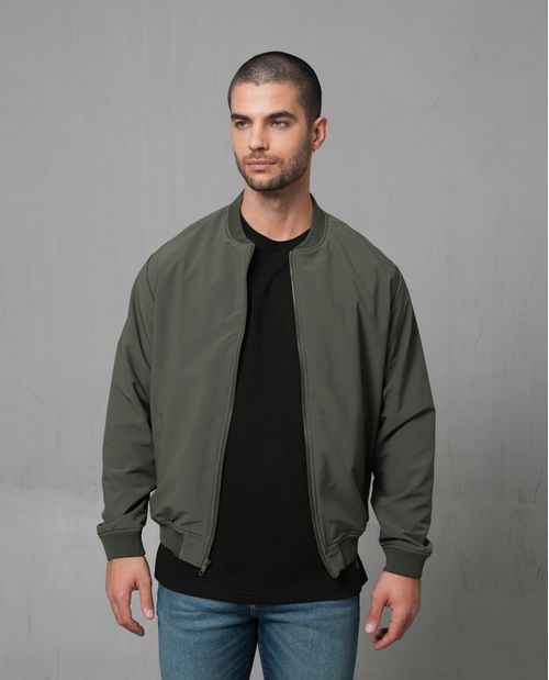 Chaqueta Bomber de tela antifluido para hombre