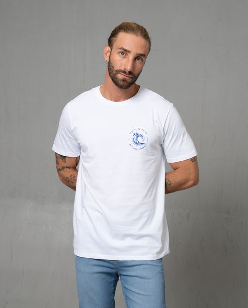 Camiseta con mini print en punto corazón para hombre