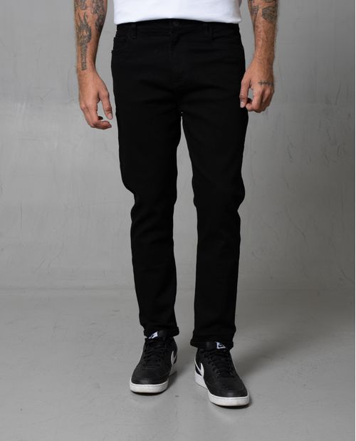 Jean Slim black denim para hombre