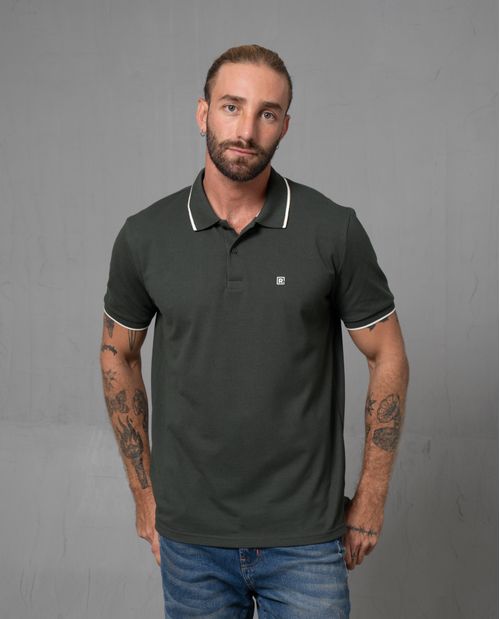 Polo en tejido piqué para hombre