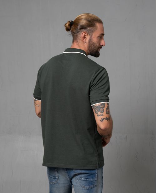 Polo en tejido piqué para hombre