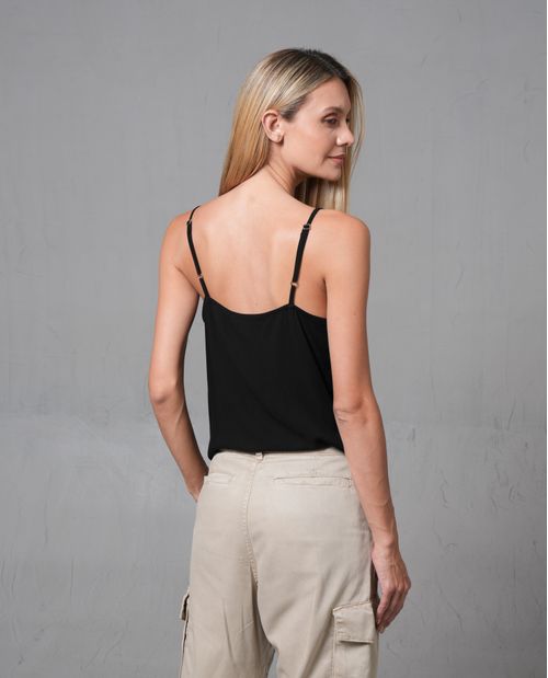 Camisa con diseño cruzado para mujer