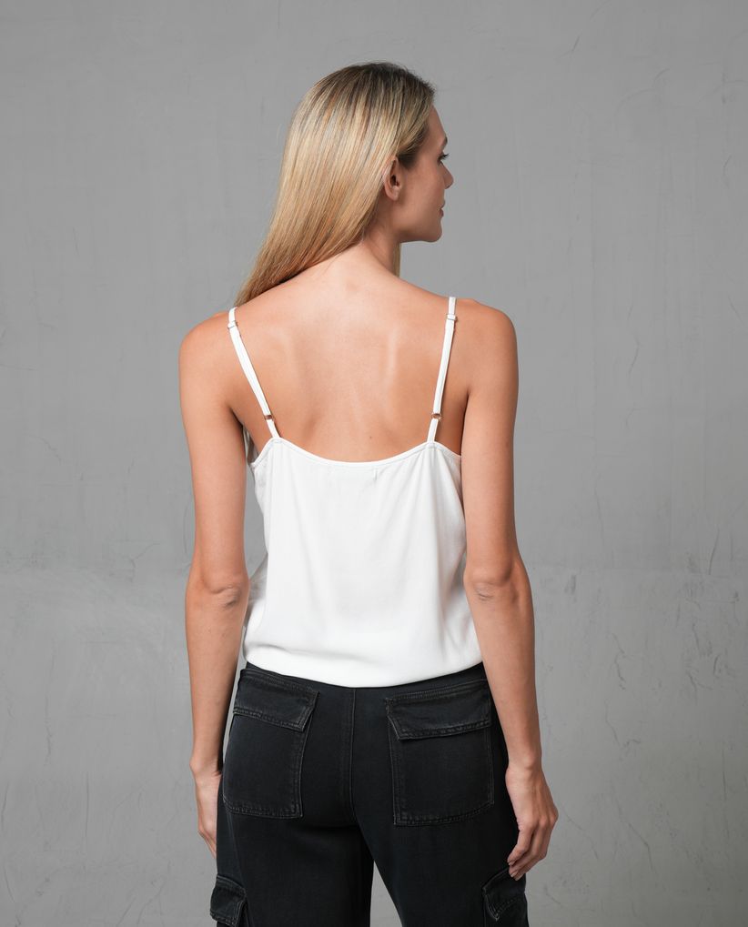 Camisa con diseño cruzado para mujer