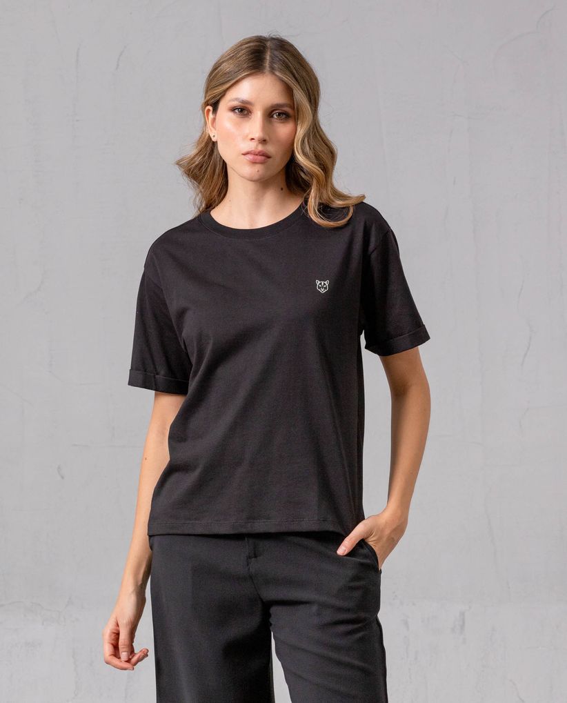Camiseta básica con puma estampado para mujer
