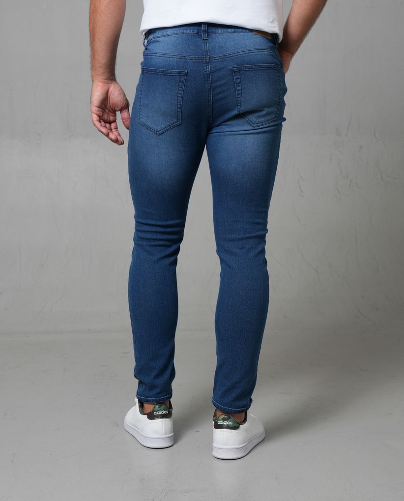 Jean Slim tono oscuro para hombre