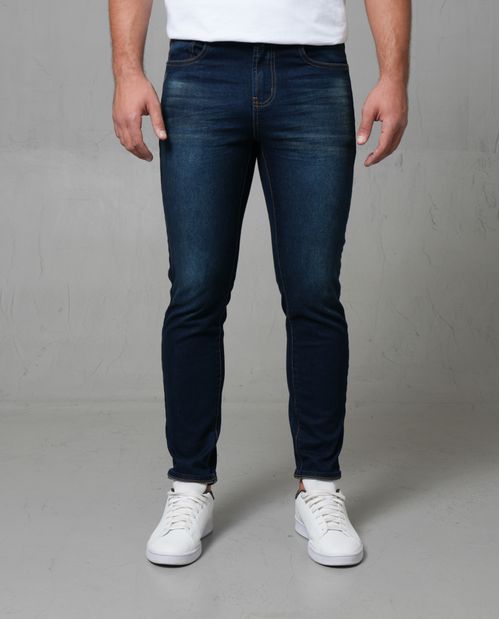 Jean Slim tono oscuro para hombre
