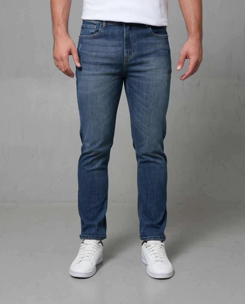 Jean Slim con mini raspones para hombre