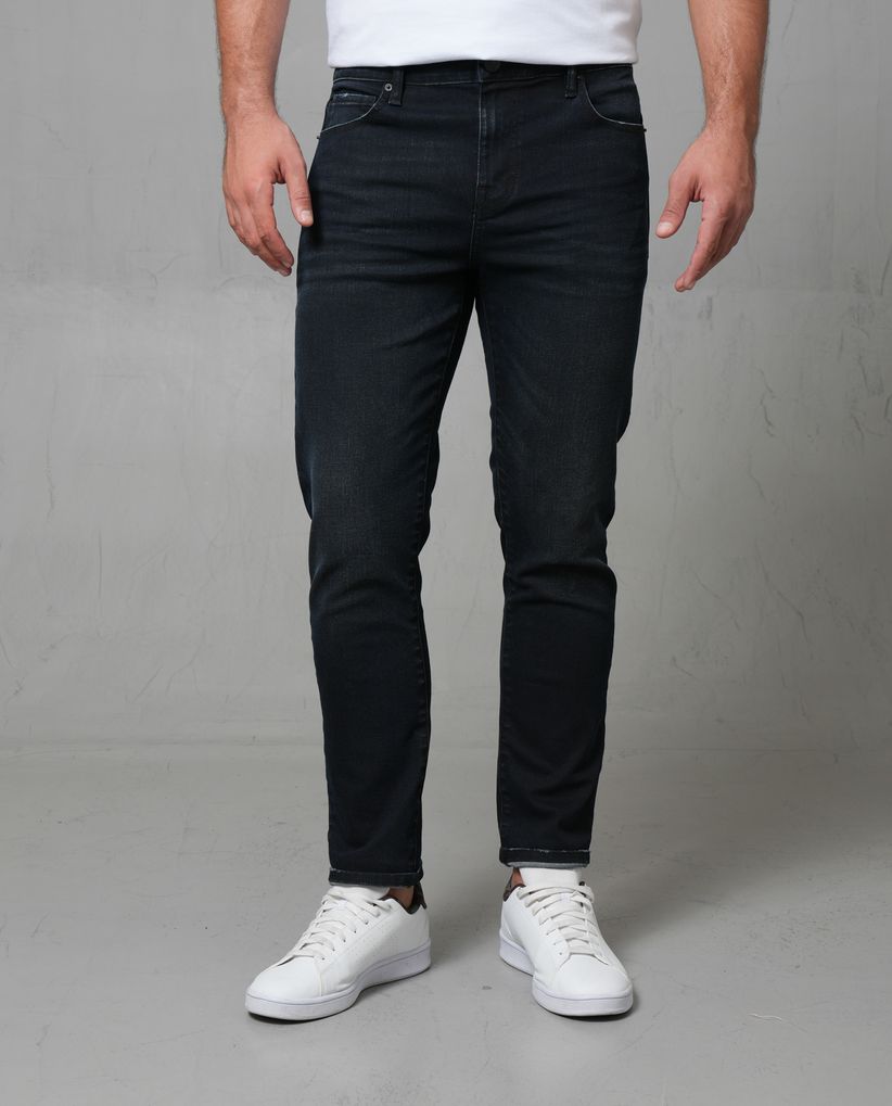 Jean Slim en black denim con iluminaciones para hombre