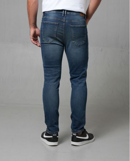 Jean Slim con cierres decorativos para hombre