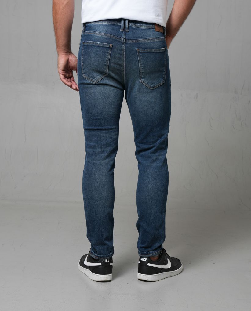 Jean Slim con cierres decorativos para hombre