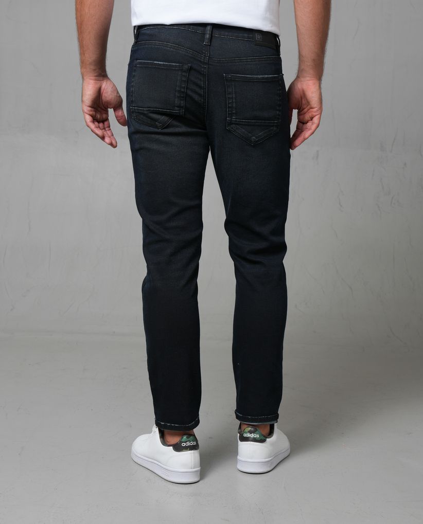 Jean Slim en black denim con iluminaciones para hombre