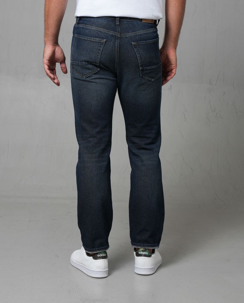 Jean Straight tono oscuro para hombre
