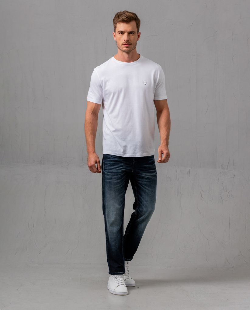 Jean Straight tono oscuro para hombre