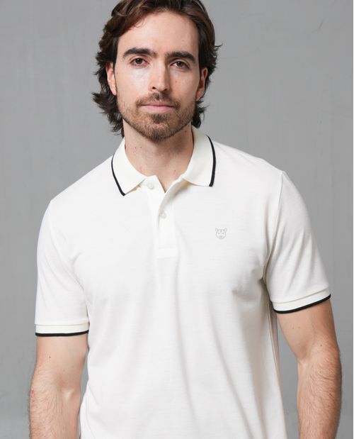 Polo manga corta con puma estampado para hombre