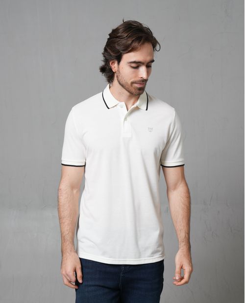 Polo manga corta con puma estampado para hombre