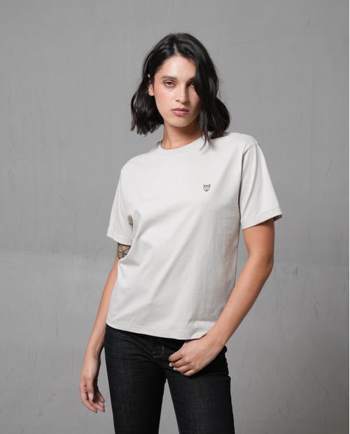 Camiseta básica con puma estampado para mujer