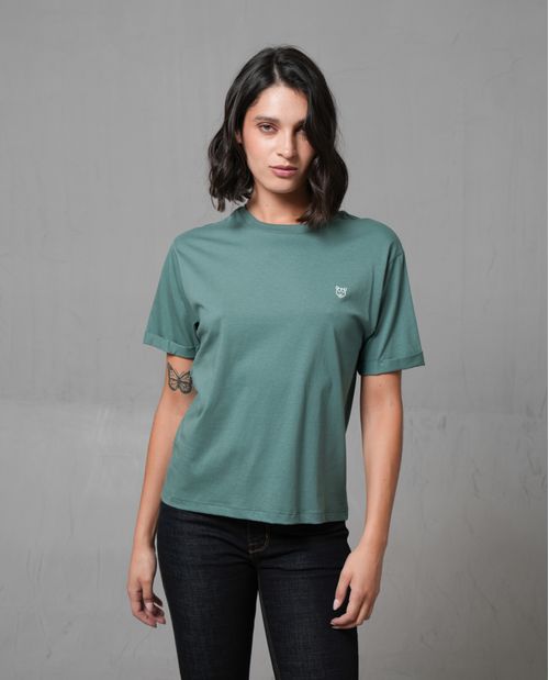 Camiseta básica con puma estampado para mujer