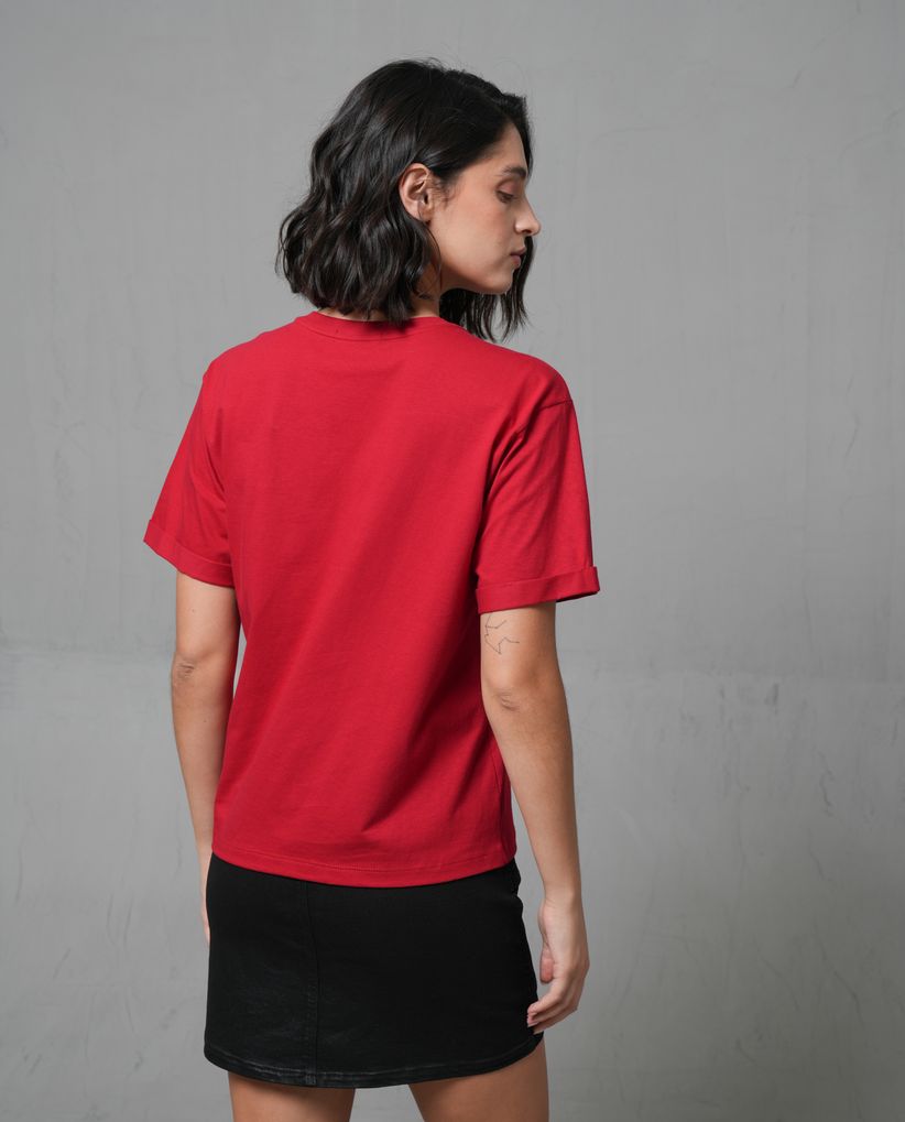 Camiseta básica con puma estampado para mujer