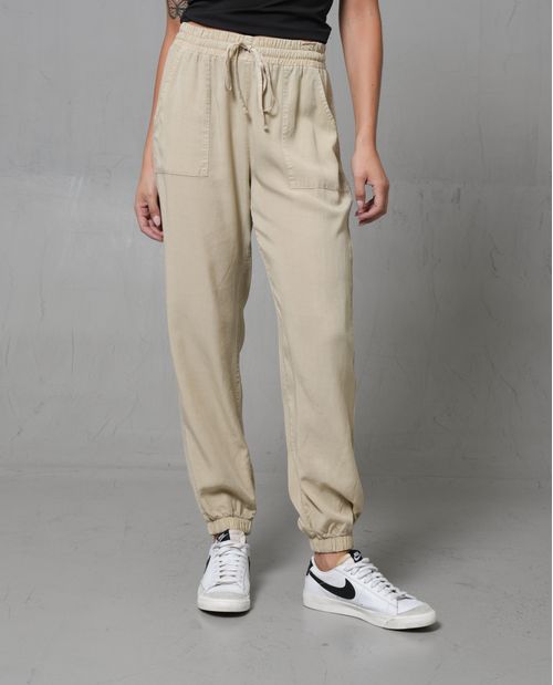 Pantalón Jogger con pretina y bota elástica para mujer