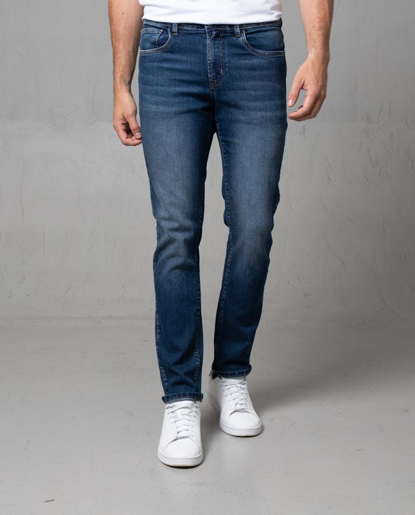 Jean Straight fit cinco bolsillos para hombre