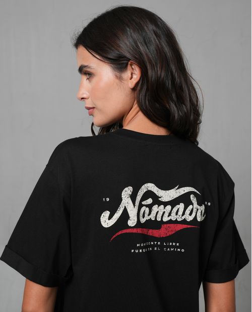 Camiseta manga corta con estampado para mujer