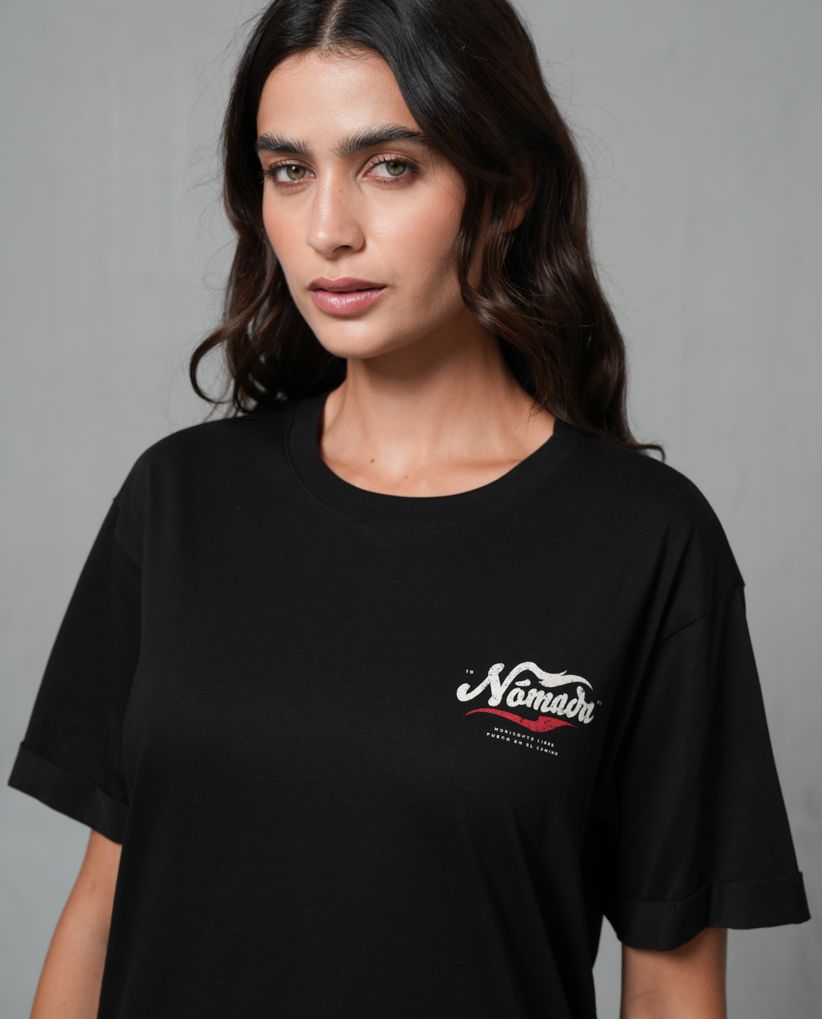 Camiseta manga corta con estampado para mujer