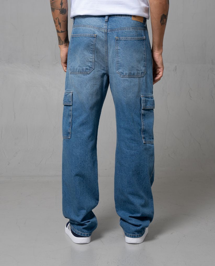 Jean Classic tipo cargo para hombre