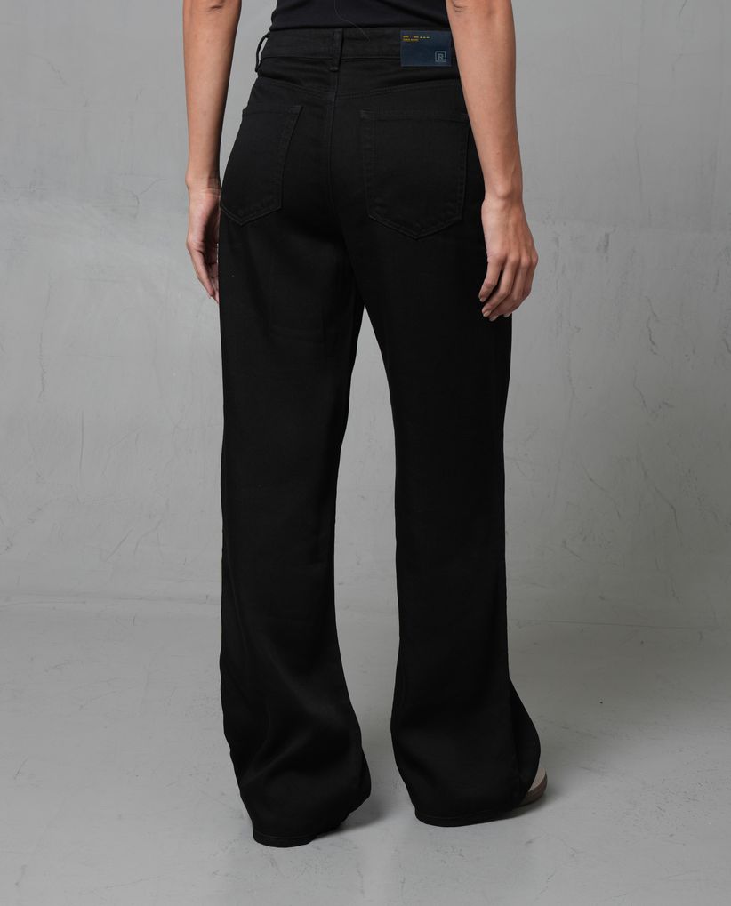 Jean Wide Leg con pretina cruzada para mujer