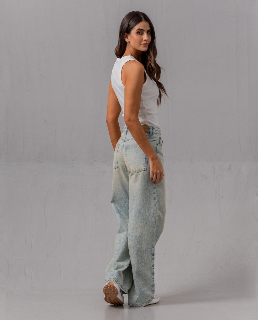Jean Wide Leg tiro alto para mujer