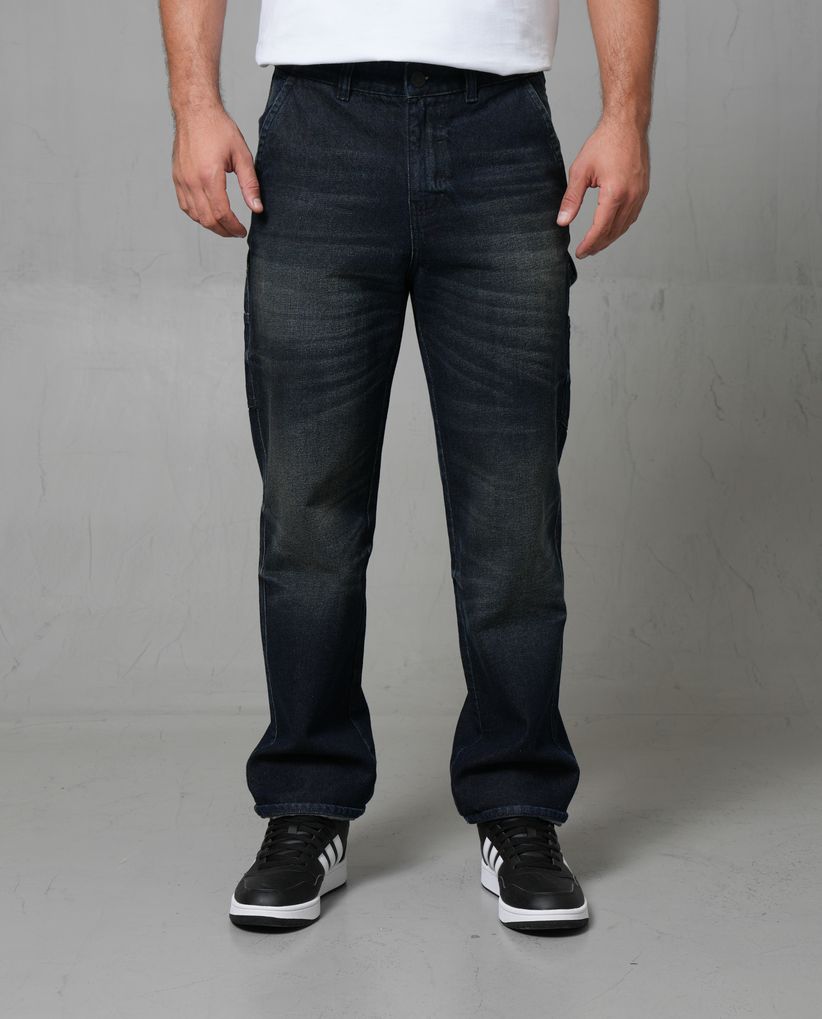 Jean Trendy de silueta amplia para hombre