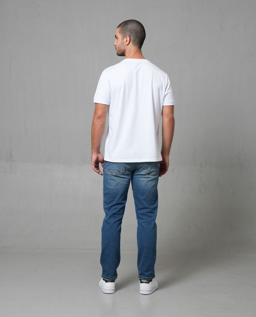 Jean Straight tono medio con iluminaciones para hombre