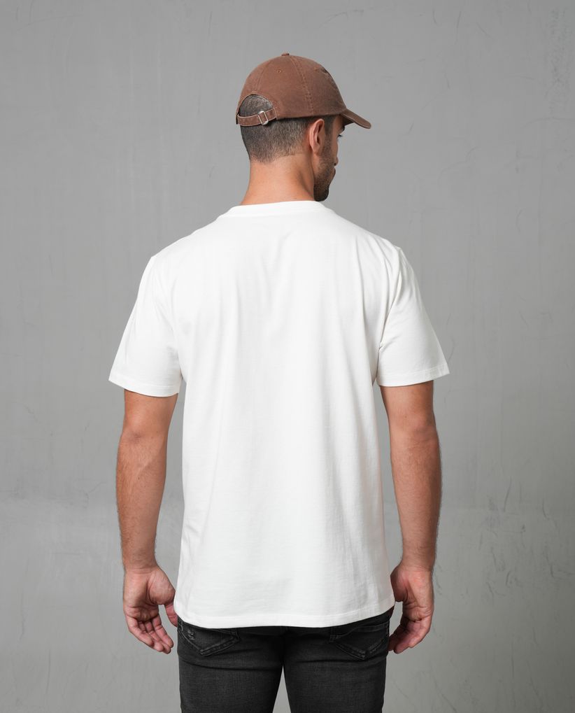 Camiseta cuello redondo con estampado para hombre