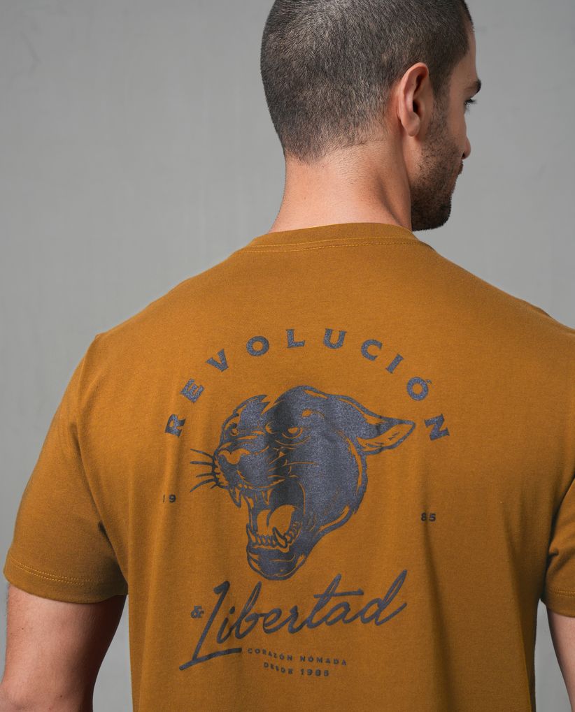 Camiseta de tela con textura estampada para hombre