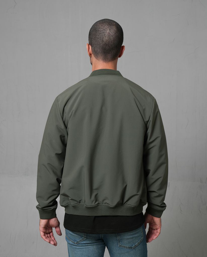 Chaqueta Bomber de tela antifluido para hombre
