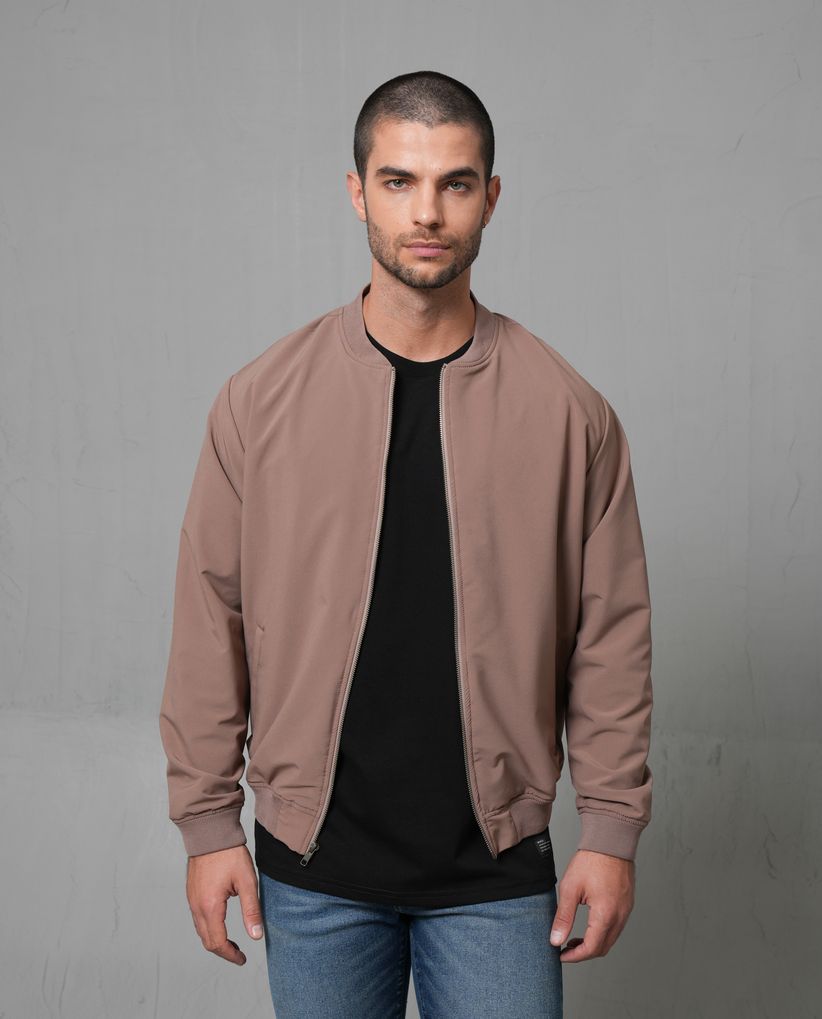 Chaqueta Bomber de tela antifluido para hombre
