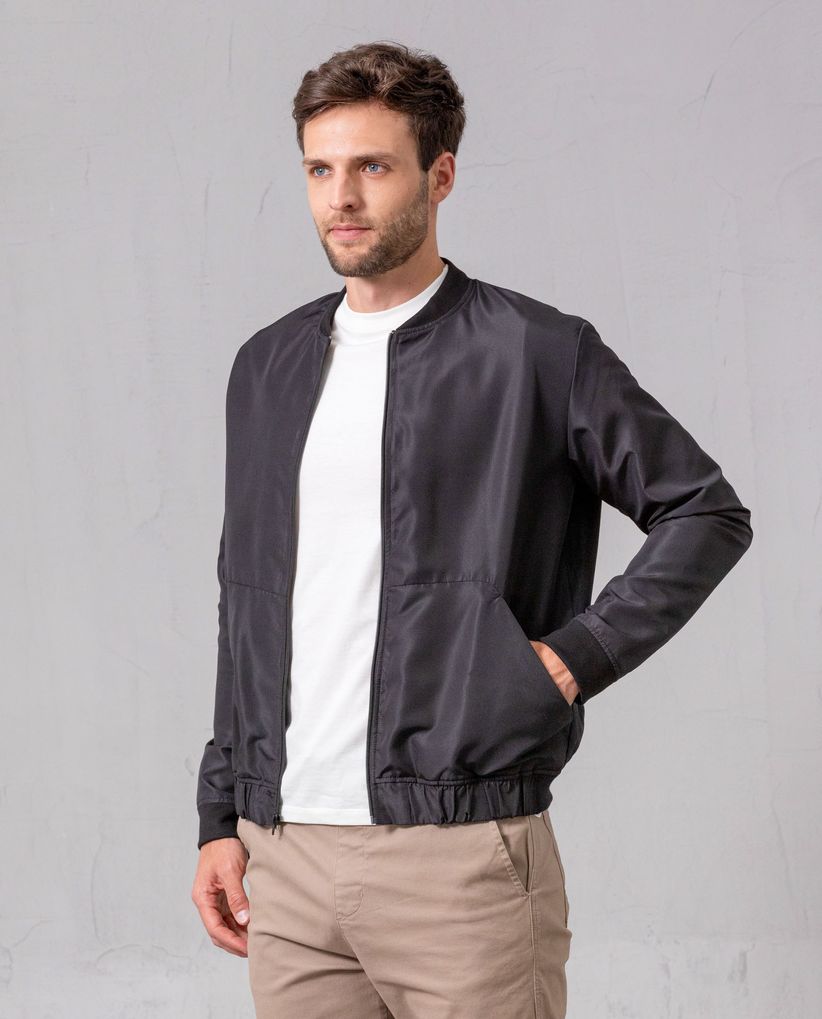 Chaqueta Bomber con bolsillos para hombre