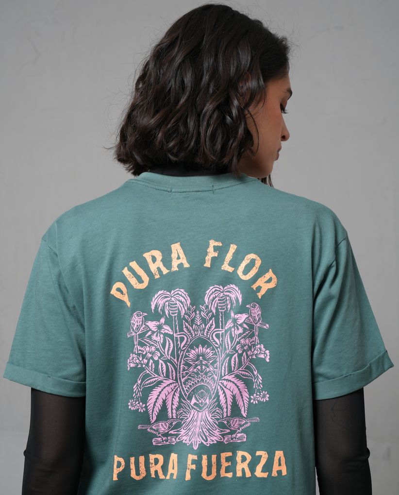 Camiseta básica estampada para mujer