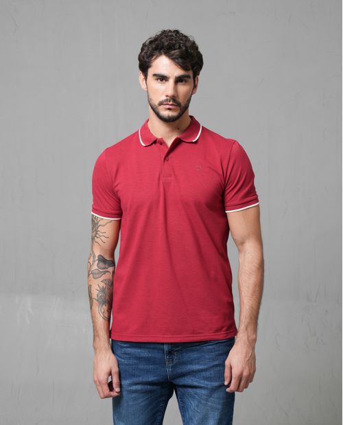 Polo manga corta con puma estampado para hombre
