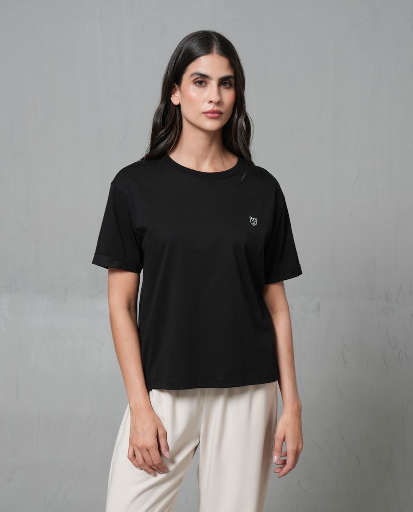 Camiseta básica con puma estampado para mujer