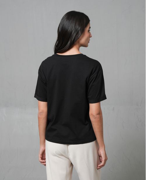 Camiseta básica con puma estampado para mujer