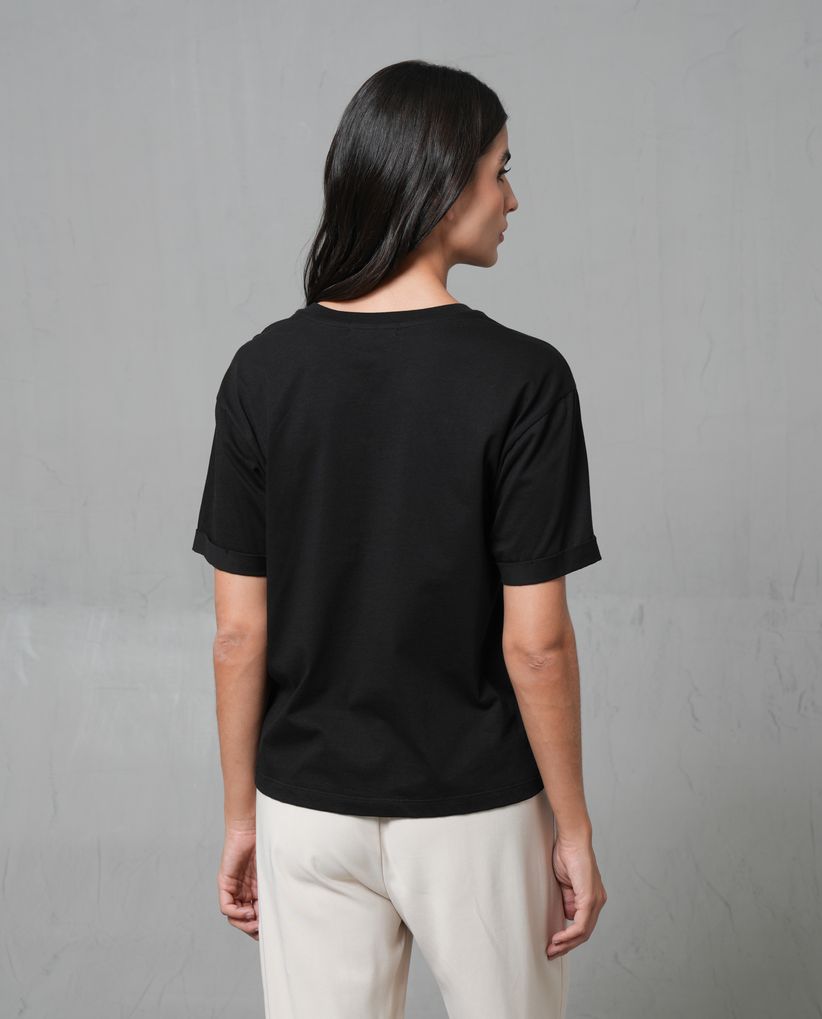 Camiseta básica con puma estampado para mujer