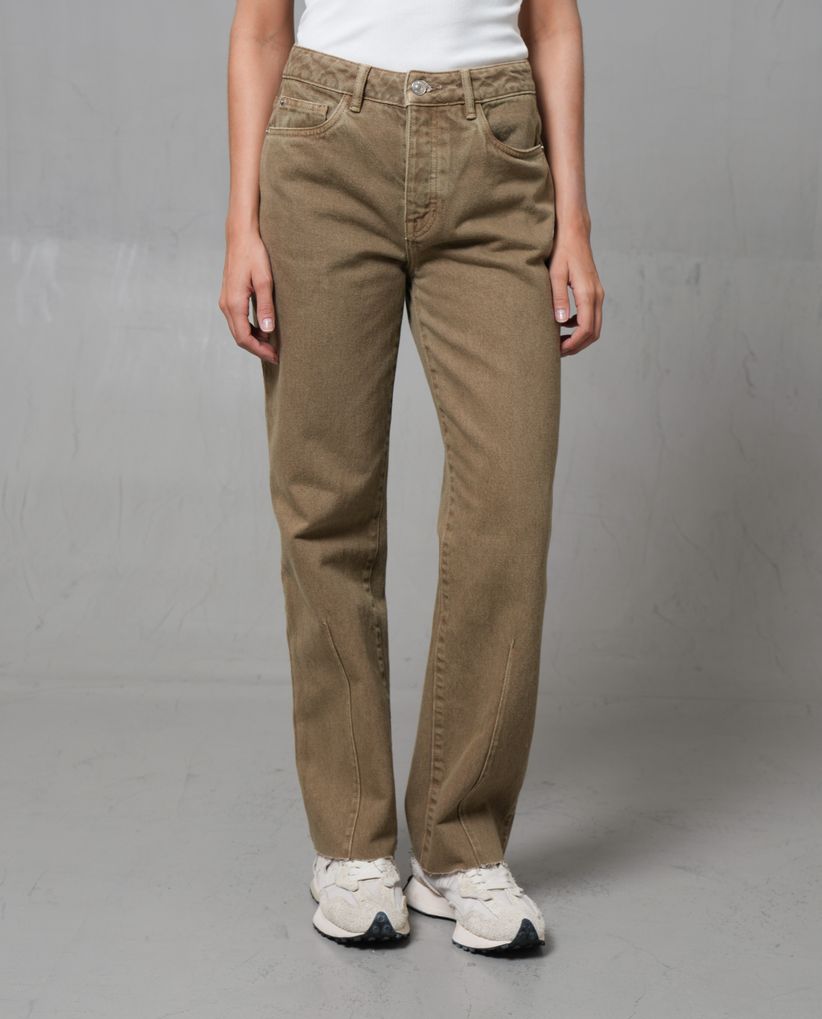 Pantalón Straight en dril pesado para mujer