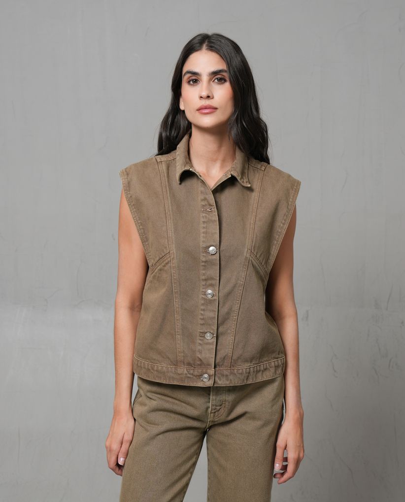 Chaleco en dril pesado para mujer