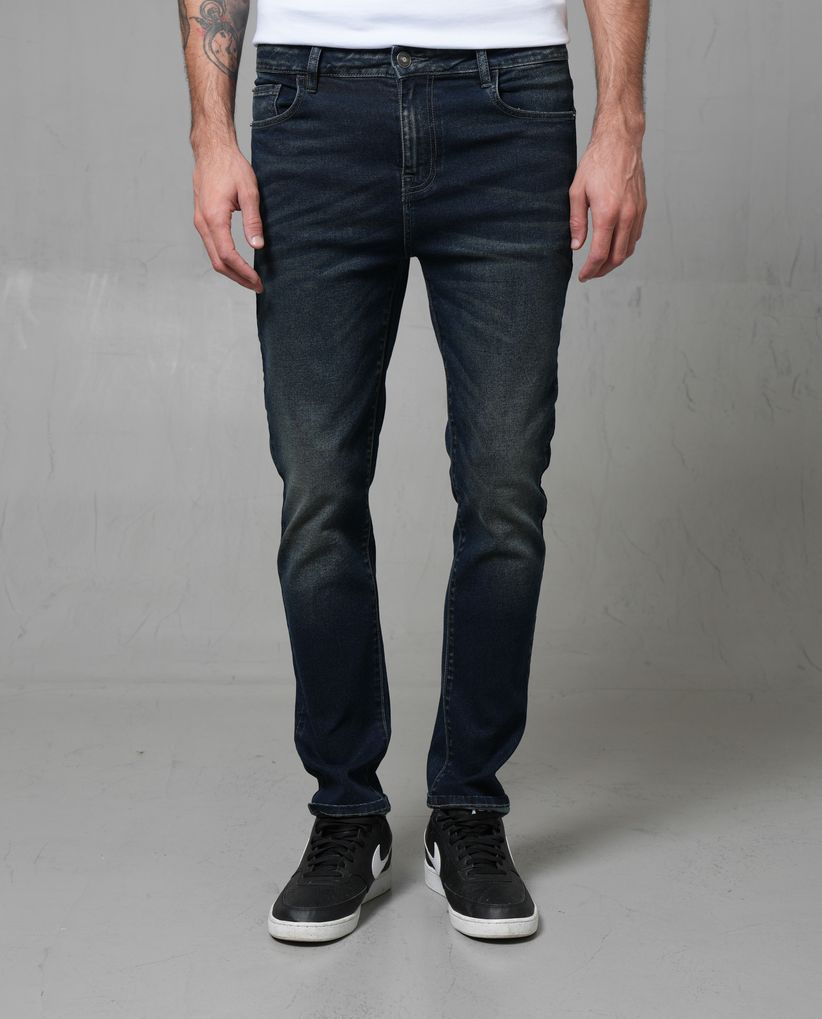 Jean Slim tono oscuro para hombre
