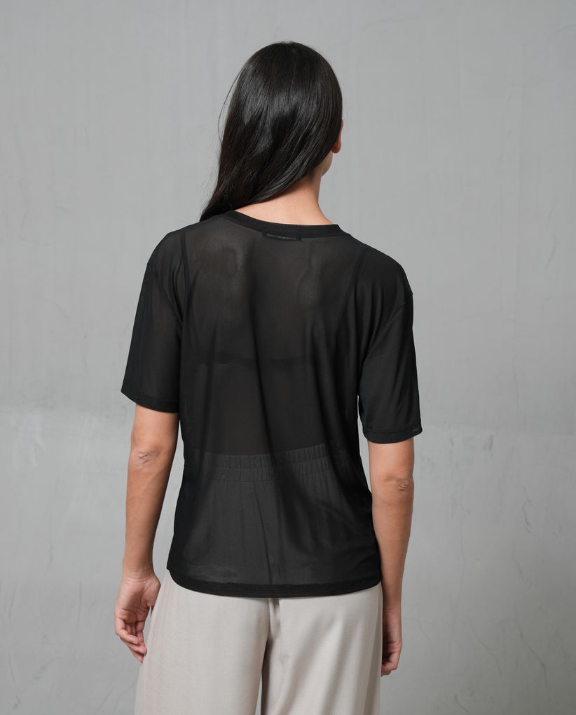 Camiseta con transparencia para mujer