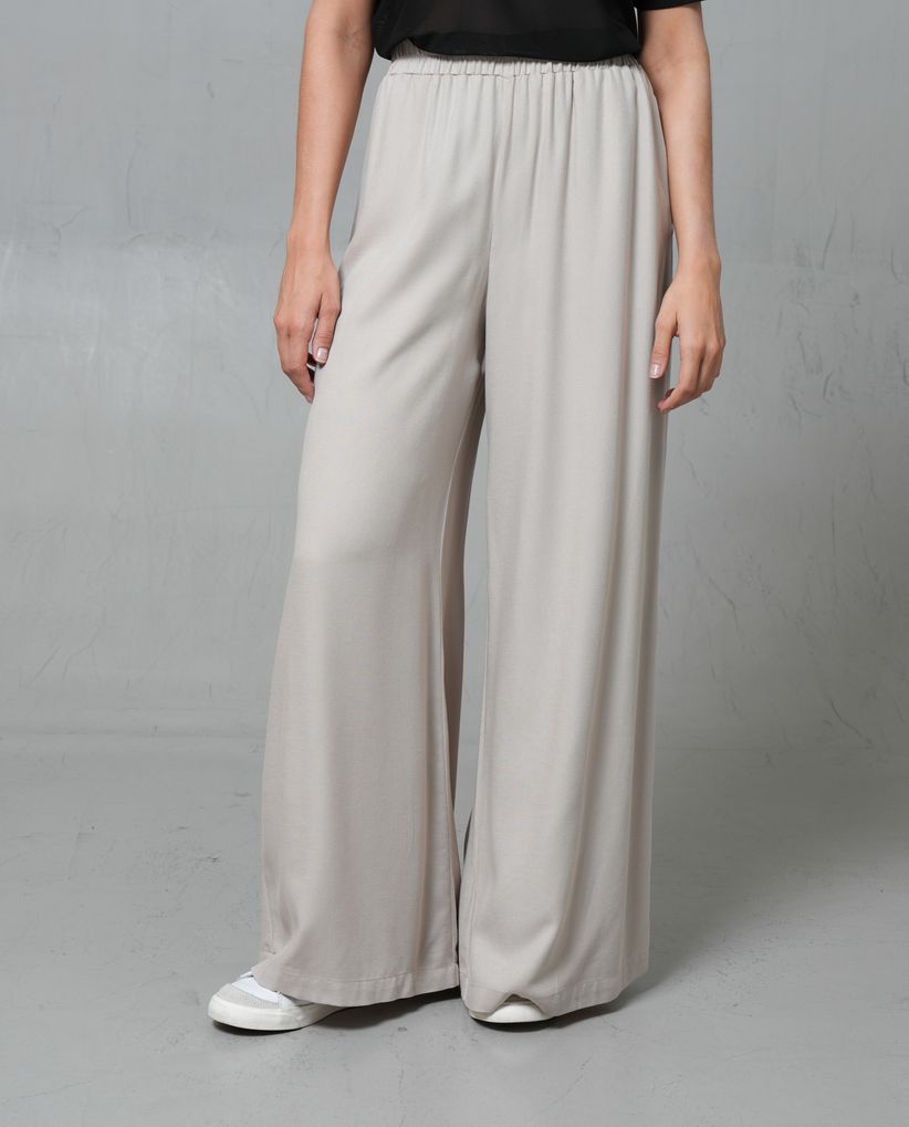 Pantalón Palazzo con pretina elástica para mujer