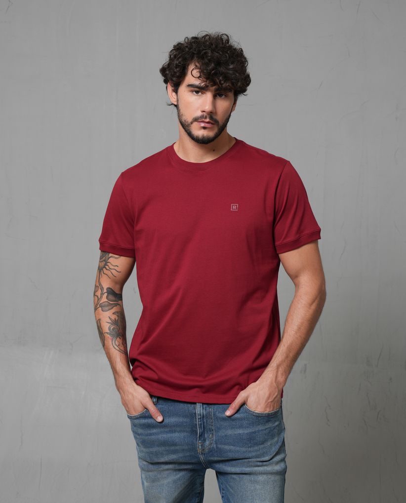 Camiseta de cuello redondo para hombre