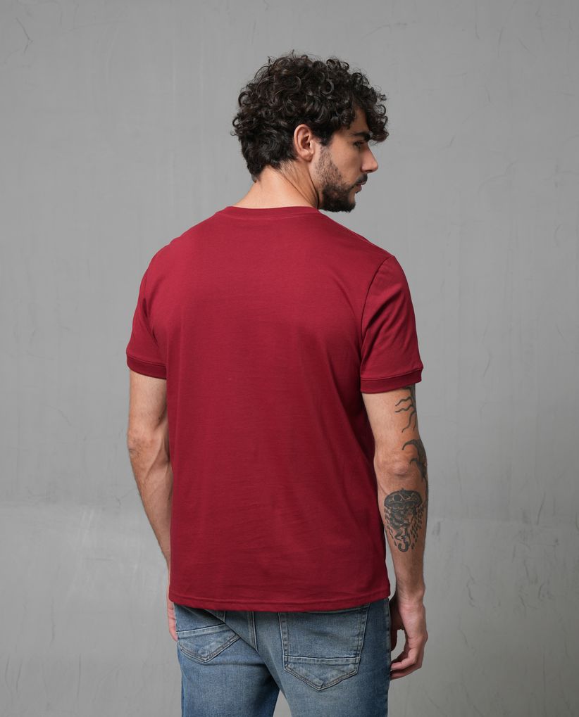 Camiseta de cuello redondo para hombre