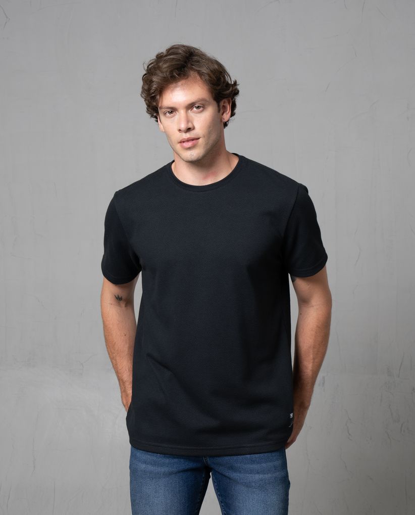 Camiseta en tela con textura para hombre