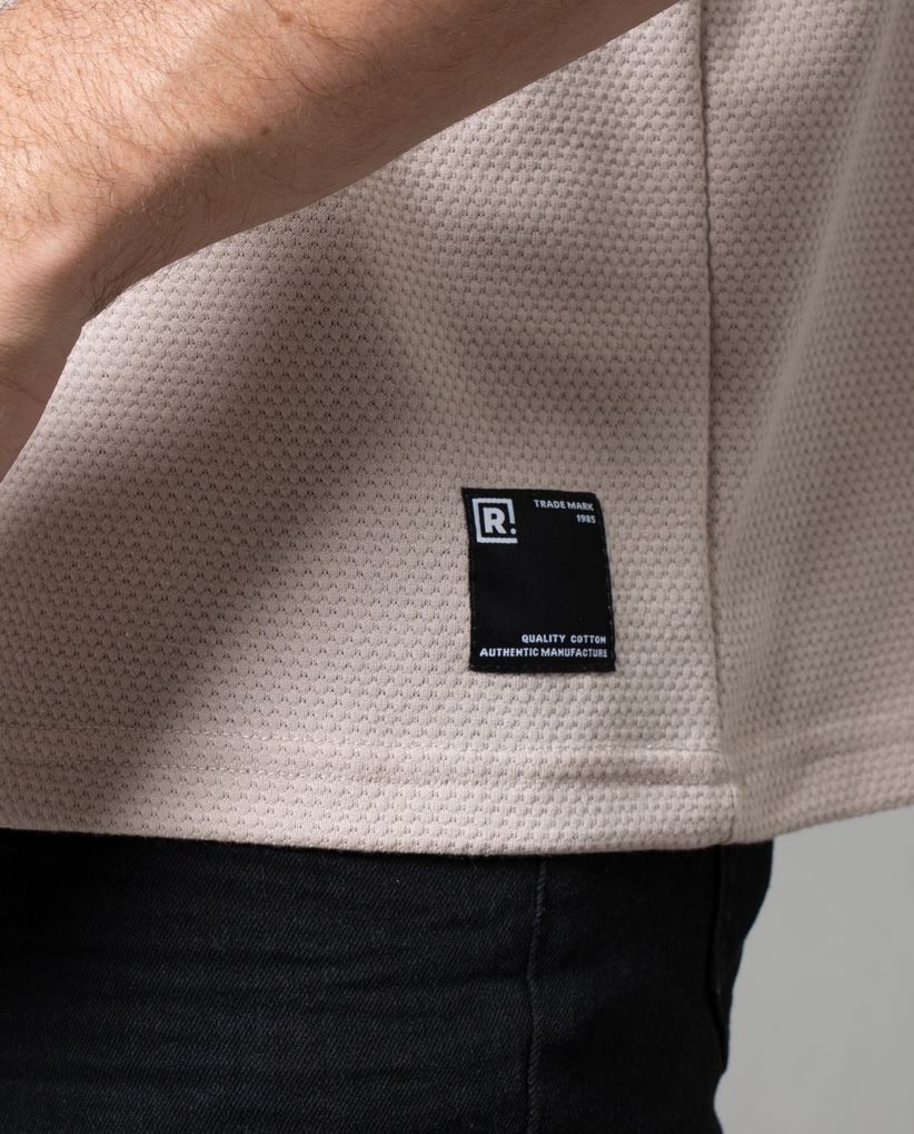 Camiseta en tela con textura para hombre
